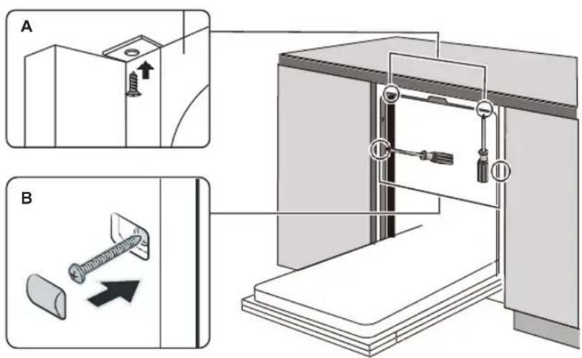 BLAUPUNKT 5VF4X00EME - Beakta de angivna installationsstegen i installationsrittingarna. - 1