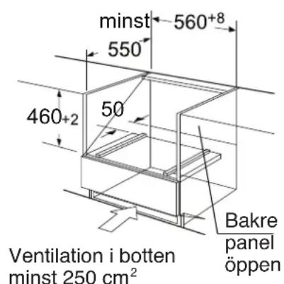 BLAUPUNKT 5MA46910GB - Installationsmått - 2