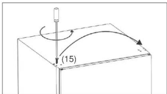 BLAUPUNKT 5CK24010 - Changing the door hinge of the refrigerator door - 5