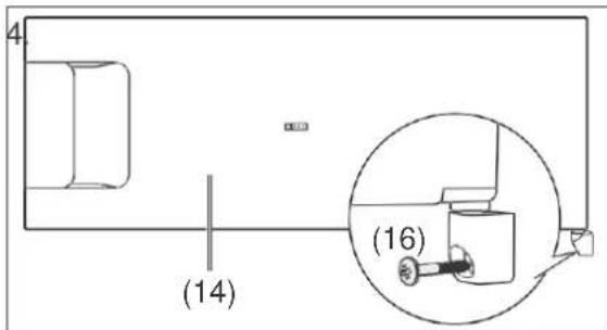 BLAUPUNKT 5CK24010 - Changing the door hinge of the freezer compartment door - 1