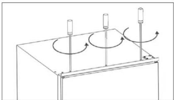 BLAUPUNKT 5CK24010 - Changing the door hinge of the refrigerator door - 1
