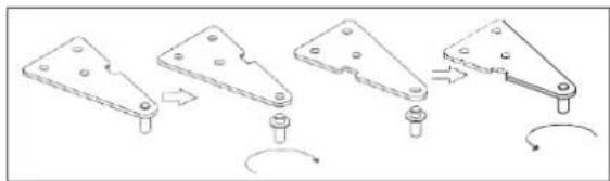 BLAUPUNKT 5CK24010 - Changing the door hinge of the refrigerator door - 3