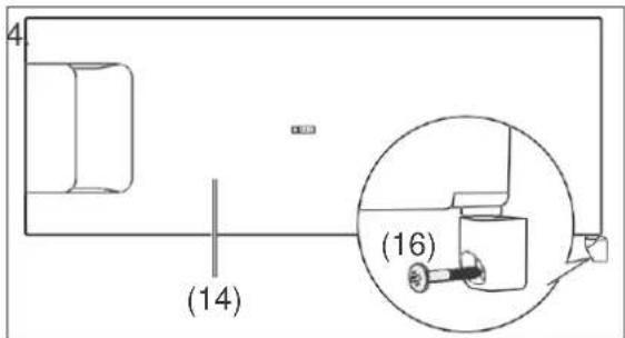 BLAUPUNKT 5CG24010 - Changing the door hinge of the freezer compartment door - 1