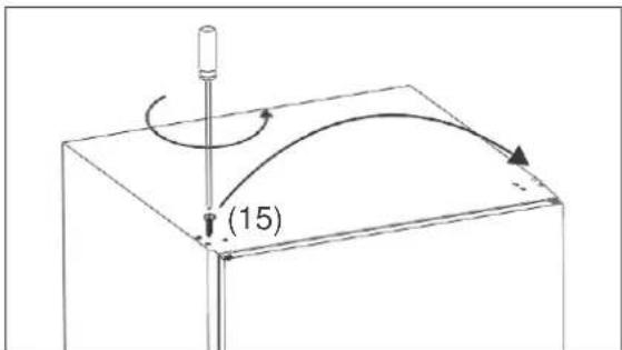 BLAUPUNKT 5CG24010 - Changing the door hinge of the refrigerator door - 5