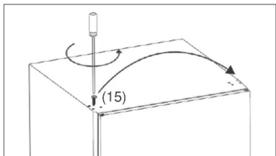 BLAUPUNKT 5CG24010 - Sostituire il fermaporta dello sportello del frigorifero - 5