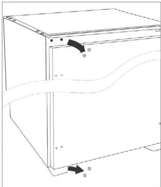 BLAUPUNKT 5CG22010 - Changing the door hinge of the refrigerator door - 2