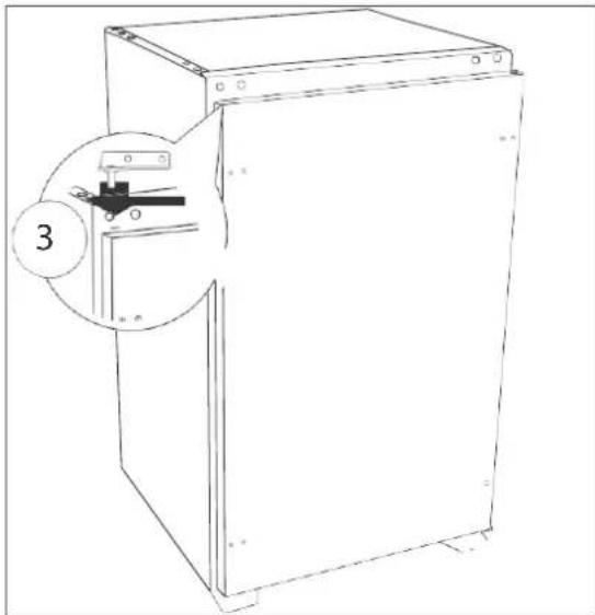 BLAUPUNKT 5CG22010 - Changing the door hinge of the refrigerator door - 3