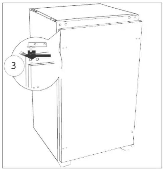 BLAUPUNKT 5CG22010 - Sostituire il fermaporta dello sportello del frigorifero - 3
