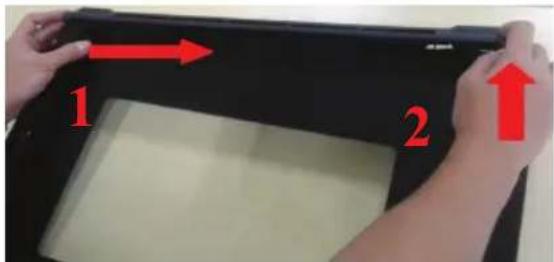 BLAUPUNKT 5BD36250 - Installation instruction of the door frame up cover and rotation bracket assembly - 16