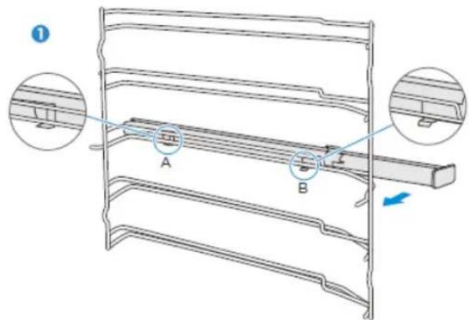 BLAUPUNKT 5B50P8590 - Fissaggio delle guide telescopiche - 1