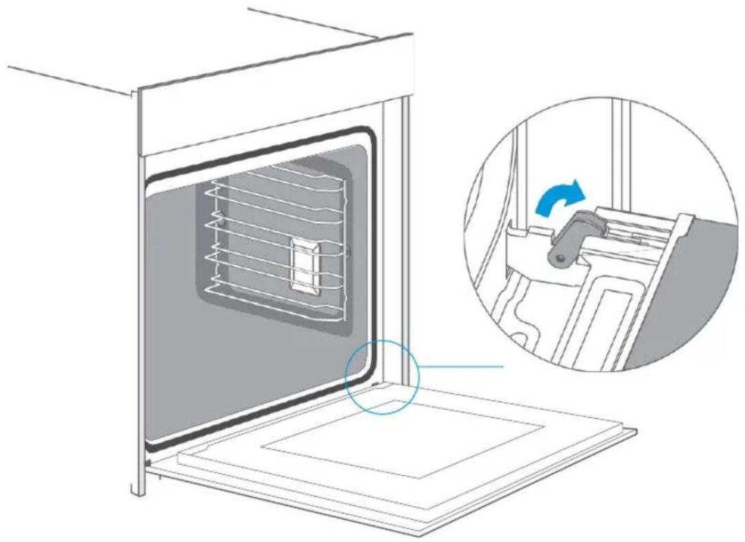 BLAUPUNKT 5B50P8590 - Removing the appliance door - 1