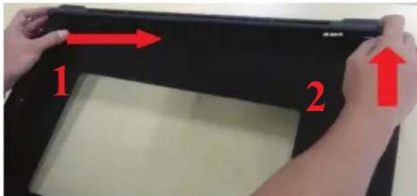 BLAUPUNKT 5B36P0250GB - Installation instruction of the door frame up cover and rotation bracket assembly - 17