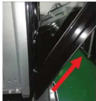 BLAUPUNKT 5B36P0250GB - Installation instruction of the door frame up cover and rotation bracket assembly - 9