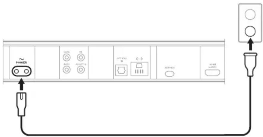 BOSE Smart Soundbar 900 - COLLEGARE LA SOUNDBAR ALL'ALIMENTAZIONE - 1