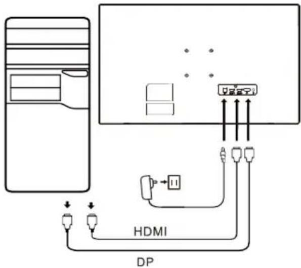 ACER ED270X - Ligar o monitor ao seu computador - 2