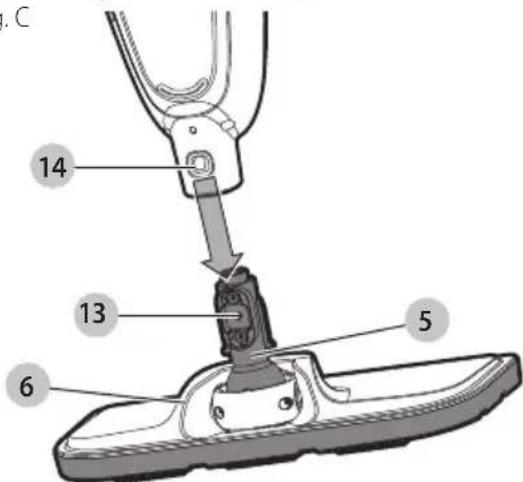 BLACK & DECKER HSM13E1 - Colocacion de cabeza de vapor (Fig. C) - 1