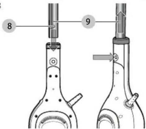 BLACK & DECKER HSM13E1 - Conexión de la manija (Fig. B) - 1