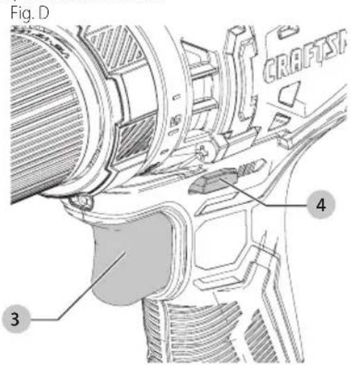 Craftsman CMCD700 - Interruptor Disparador y Botón de Avance/Reversa (Fig. D) - 1