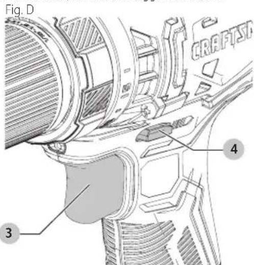 Craftsman CMCD700 - Trigger Switch and Forward/Reverse Button (Fig. D) - 1