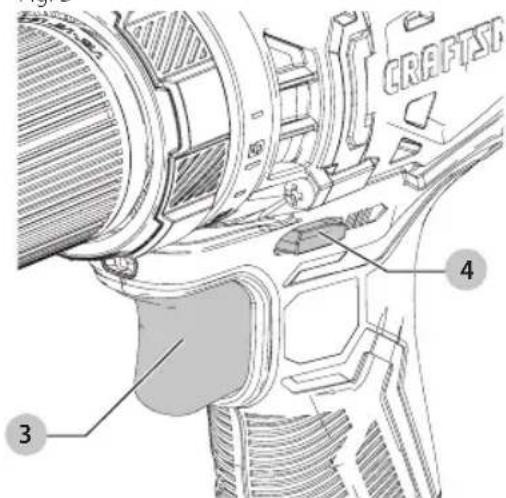 Craftsman CMCD700 - Détente et bouton de marche avant/ marche arrêté (Fig. D) - 1