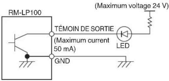 JVC RMLP100 - Exemple de connexion de TÉMOIN DE SORTIE - 1