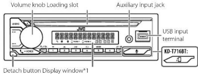 JVC KDT716BT - Faceplate - 1