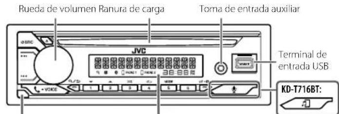 JVC KDT716BT - Placa frontal - 1