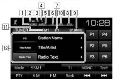 JVC KWV215DBT - □ Commutation de l'écran de l'App pendant l'écoute d'une autre source - 1