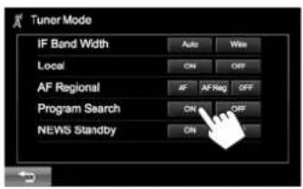 JVC KWV215DBT - Activeren van programmazoeken - 2
