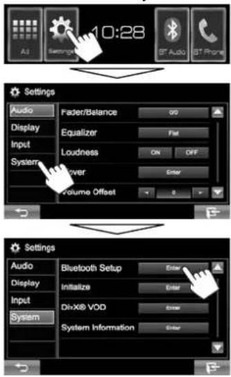 JVC KWV215DBT - Pairing für ein Bluetooth-Gerät mit einem PIN-Code (für Bluetooth 2.0) - 1