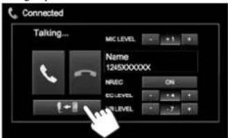 JVC KWV215DBT - ☐ Kiezen van handsfree-functie of telefoonfunctie - 1