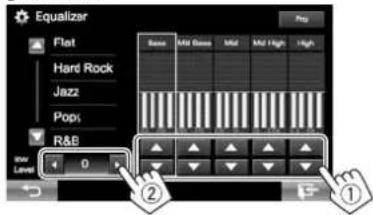 JVC KWV215DBT - Mémorisation de votre propre ajustement— Personnalisation d'un mode sonore préréglé - 1