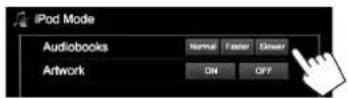 JVC KWV215DBT - □ Selecteren van de voorkeurinstellinga voor weergave van een iPod/iPhone - 2