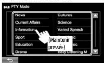 JVC KWV215DBT - ☐ Recherche de programmes Radio Data System—Recherche PTY - 2