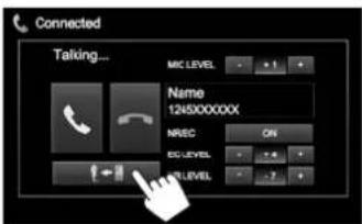 JVC KWV215DBT - □ Commutation entre le mode mains libres et le mode téléphone - 1
