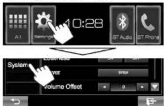 JVC KWV215DBT - Benutzeranpassung der Systemeinstellungen - 1