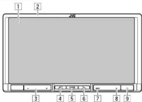JVC KWV215DBT - Komponentennamen und -funktionen - 1