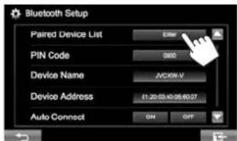 JVC KWV215DBT - □ Anschließen eines registrierten Bluetooth-Geräts - 1