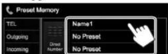 JVC KWV215DBT - □ Vastleggen van telefoonnummers - 2