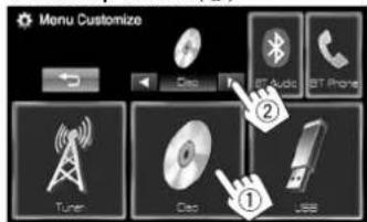 JVC KWV215DBT - Customizing the Home screen - 4