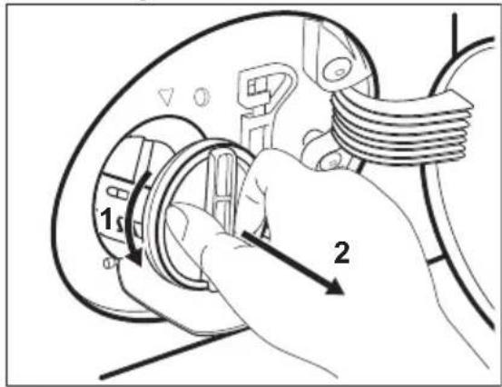 AEG L6FB7499M - Gehen Sie zum Reinigen der Pumpe folgendermaßen vor: - 4