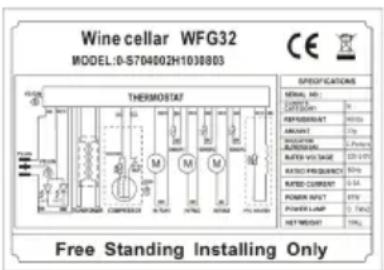 VESTFROST WFG 32 - Reservedele - 1