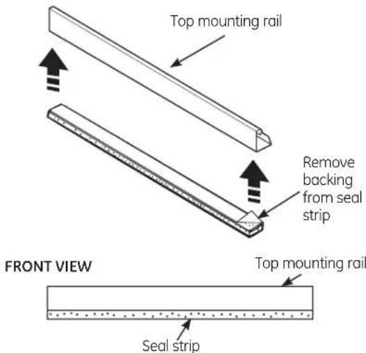 GE AEW08LN - ATTACH THE TOP MOUNTING RAIL SEAL STRIP - 1