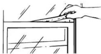 GE AEW08LN - Installation d'une ferrure de support et du JOINT d'étanchéité supérieure en MOUSSE de la fenêtrée - 3