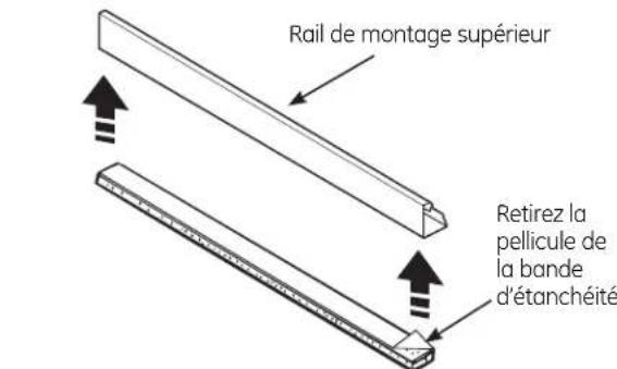 GE AEW08LN - Fixation de la BANDE d'etanchéite du RAIL de montage superieur - 1