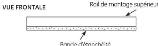 GE AEW08LN - Fixation de la BANDE d'etanchéite du RAIL de montage superieur - 2