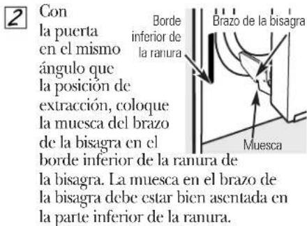 GE Profile PT960DPBB - Para volver a colocar la puerta: - 1