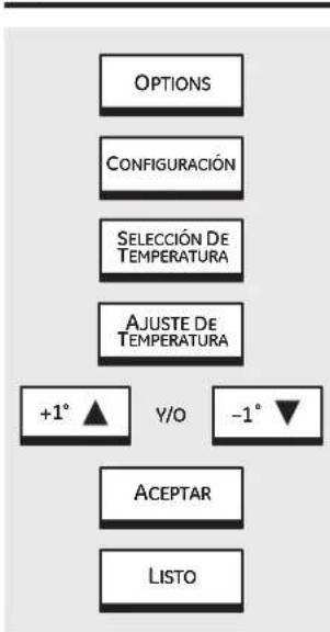 GE Profile PT920SPSS - Opciones - Configuraciones. - 1