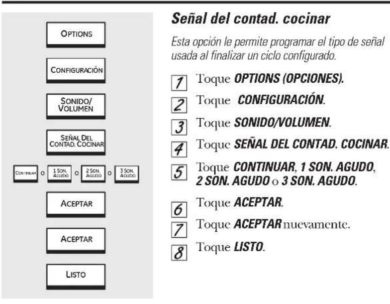 GE Profile PT920SPSS - Opciones - Configuraciones. - 1