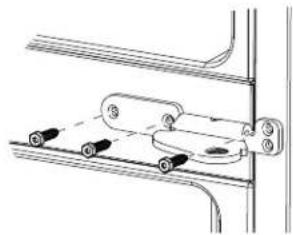 GE GBE21DSKSS - REINSTALLACION DE LOS SOPORTES DE LA BISAGRA CENTRAL Y DE LA BISAGRA - 2
